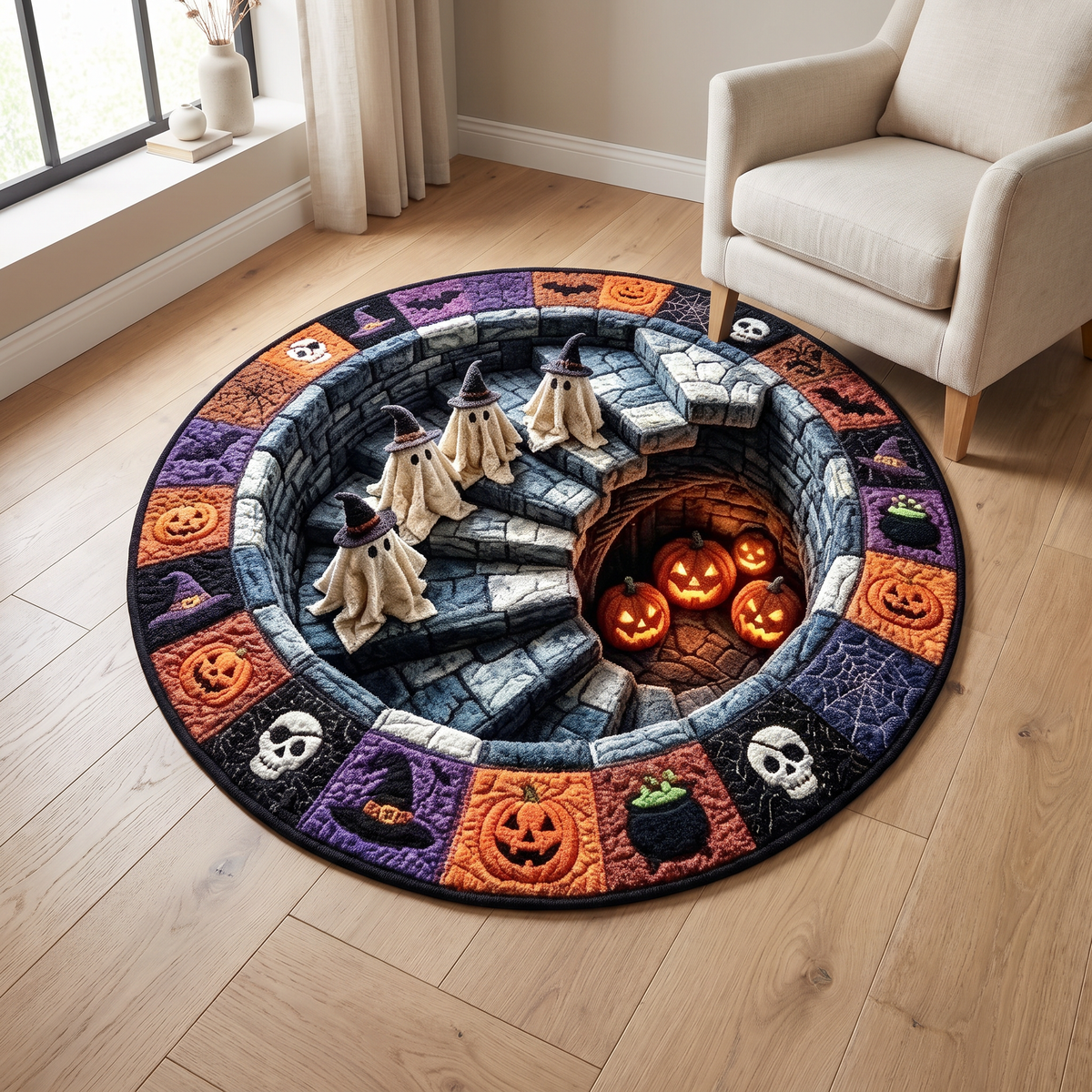 Round decorative rug - colour 7