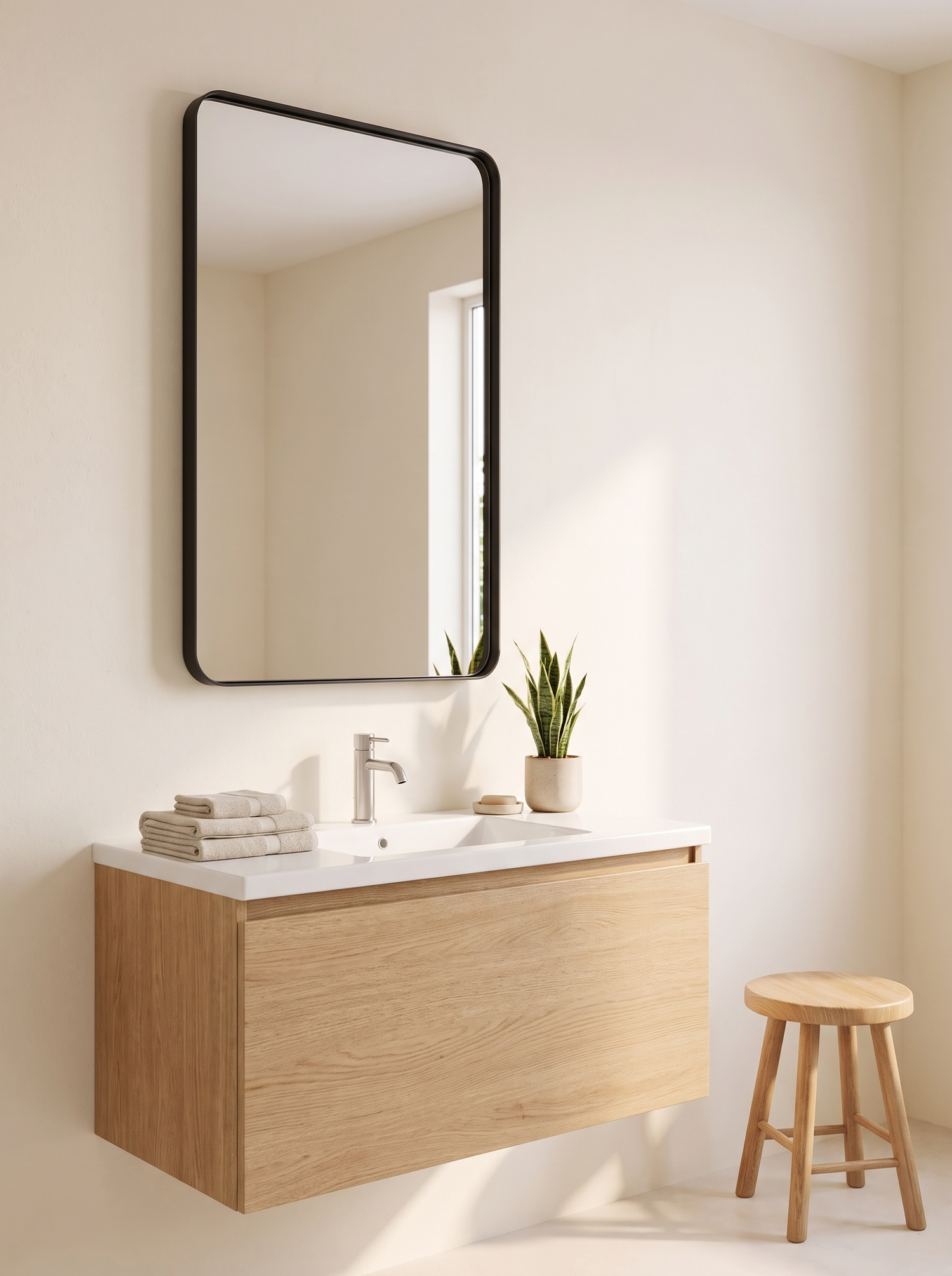 LuxAura Seamless Black Vanity Mirror slot 3