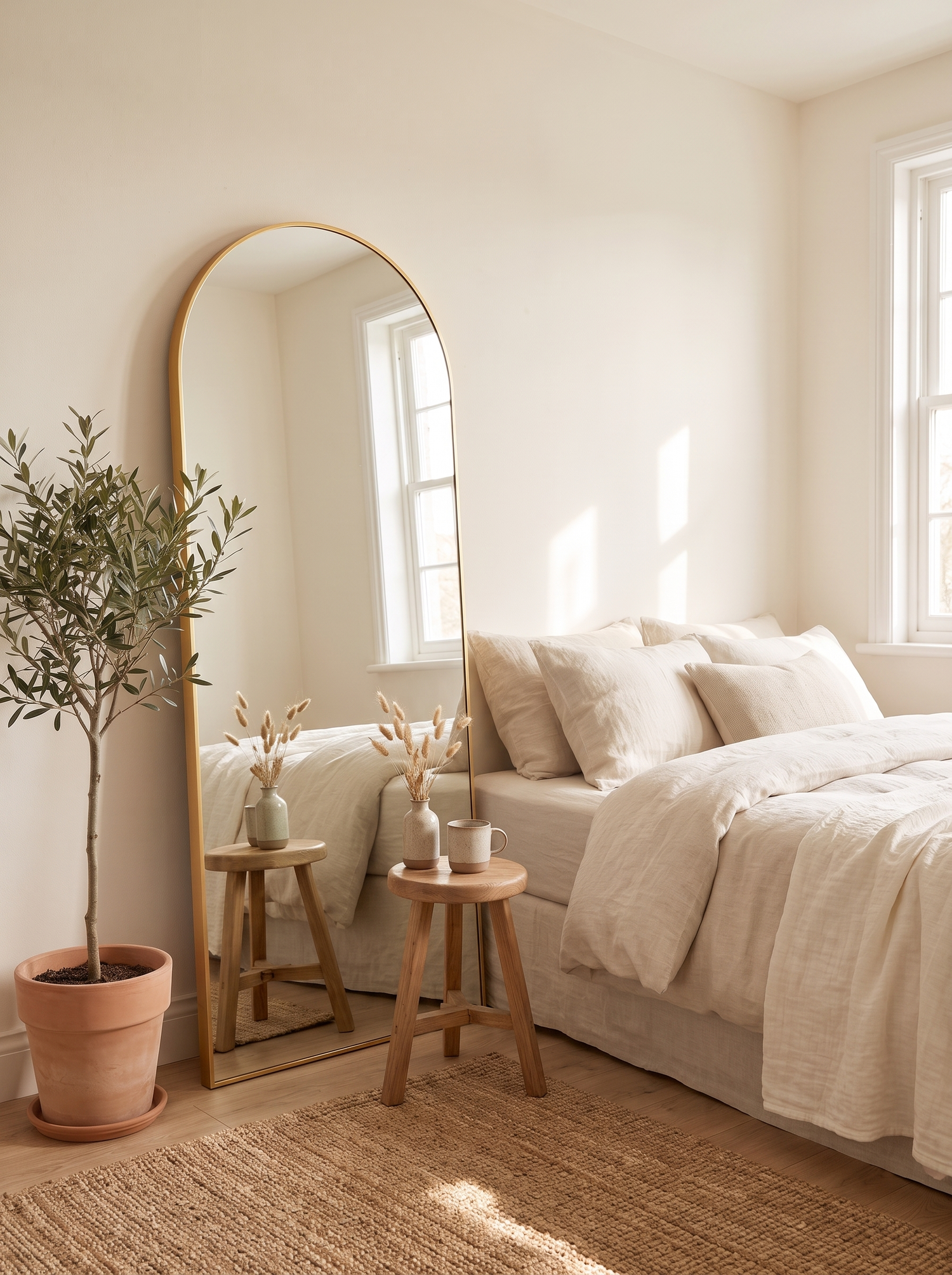 LuxAura Gold Arch Bracket Mirror lifestyle 1