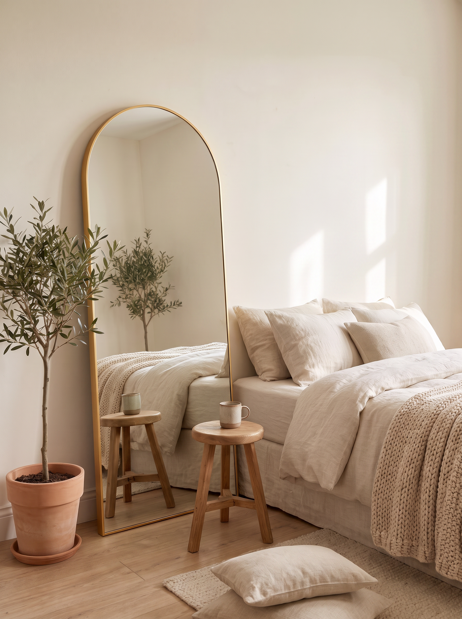 LuxAura Gold Arch Bracket Mirror lifestyle 3