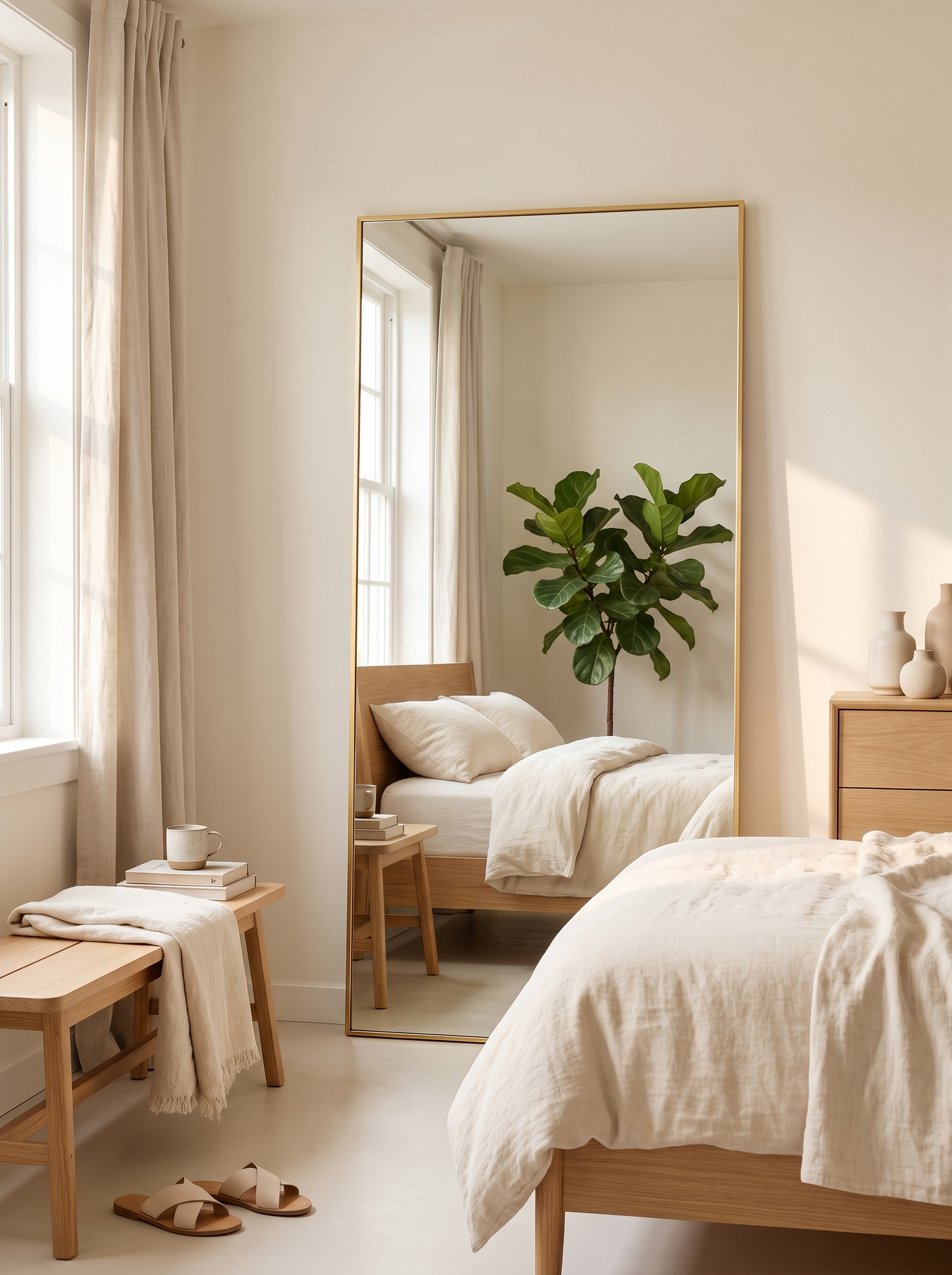 LuxAura Gold Full Length Mirror lifestyle 2