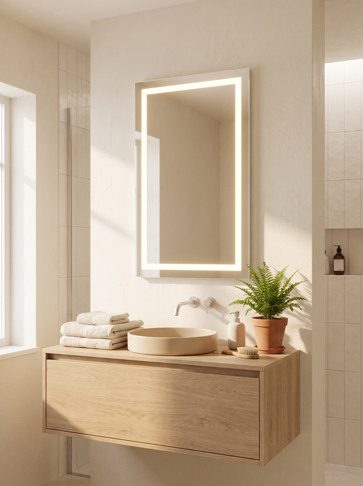 LuxAura LED Bathroom Mirror lifestyle 3