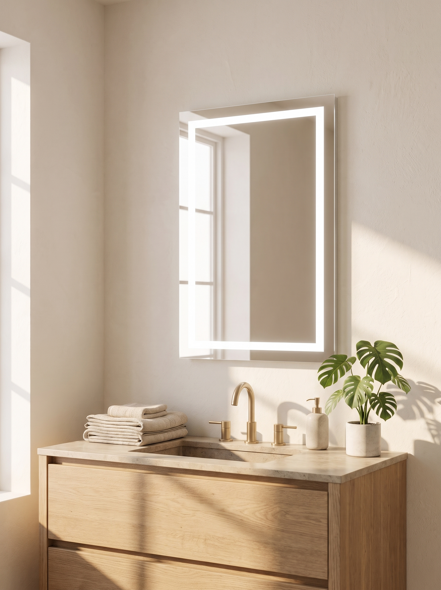 LuxAura LED Bathroom Mirror lifestyle 1