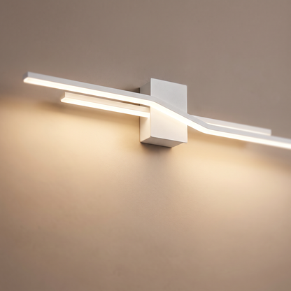 Linear LED wall sconce slim profile detail