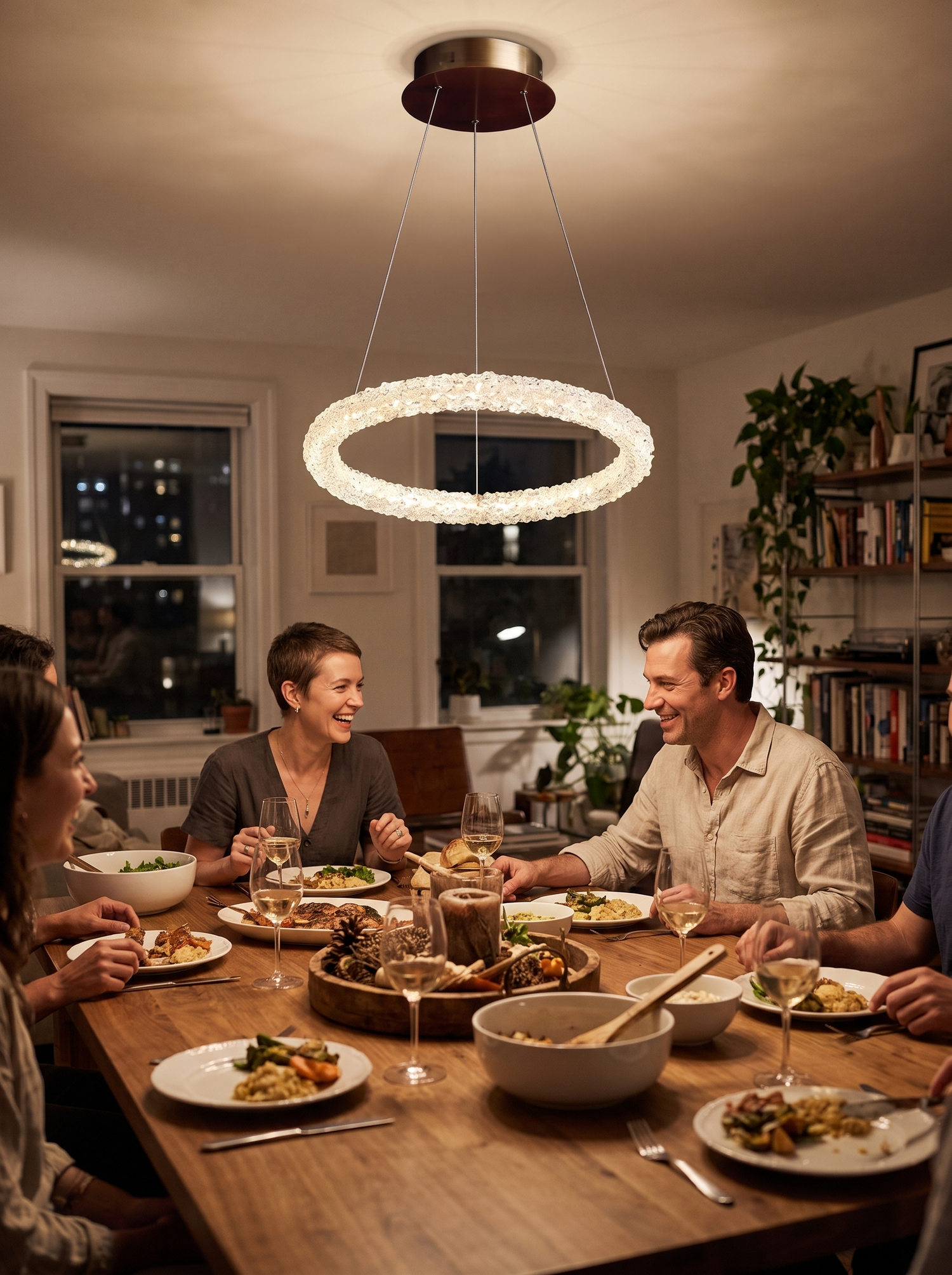 Crystal Ring Chandelier lifestyle image 1