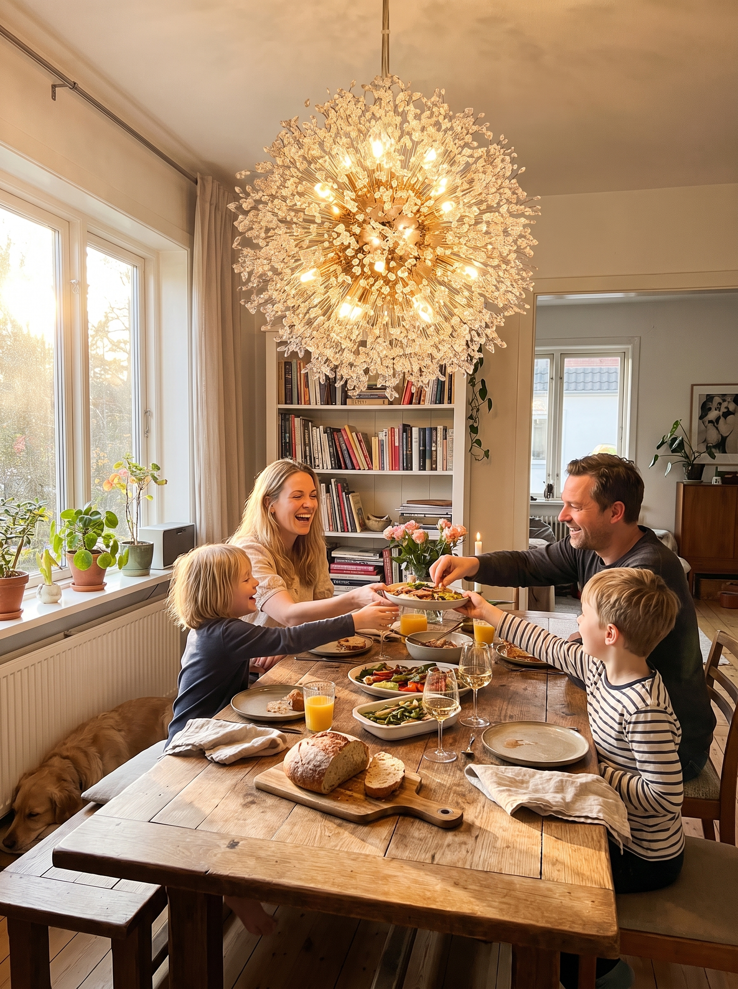 Dandelion Crystal Chandelier lifestyle image 1