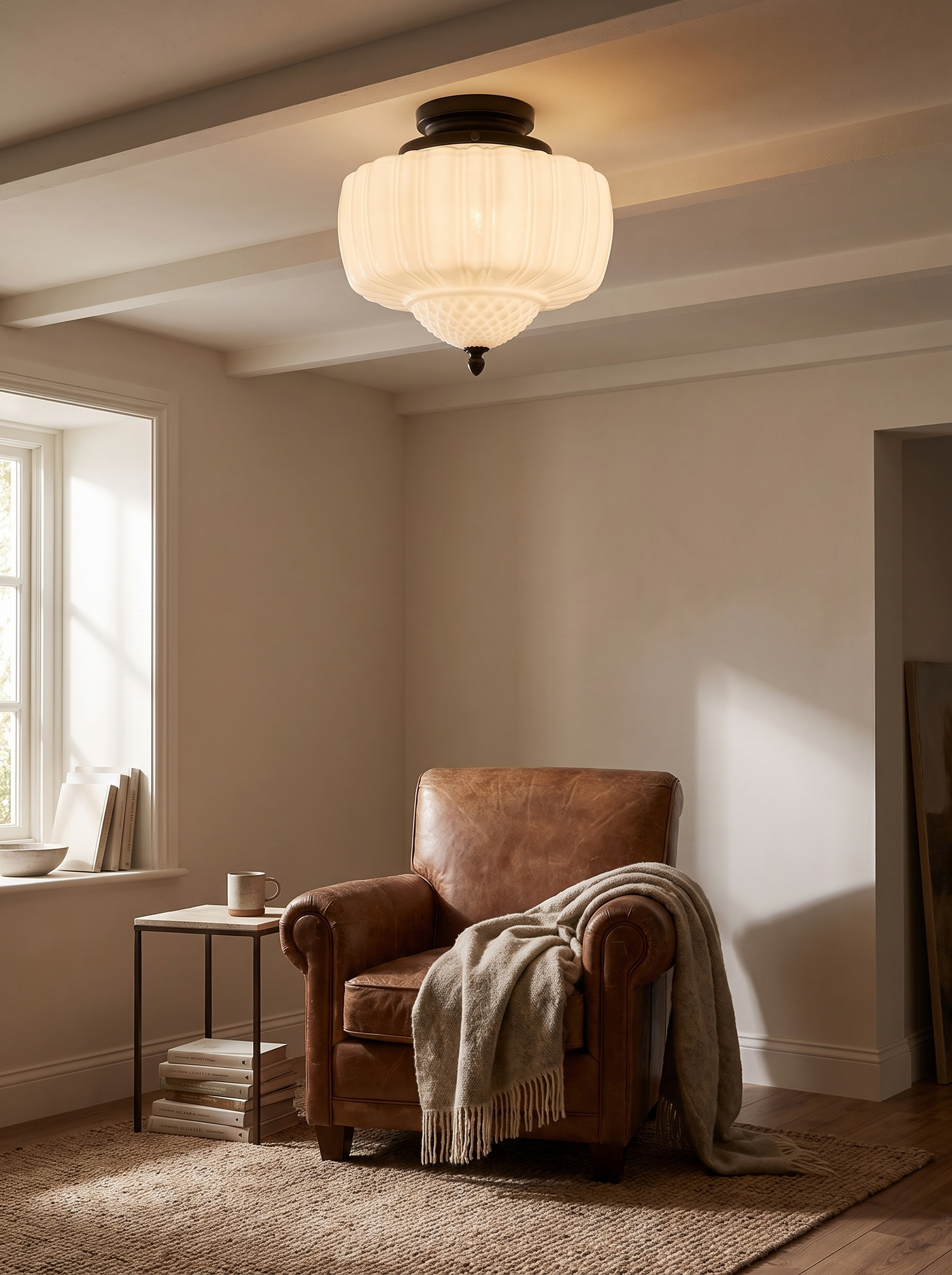 Marlo Vintage Glass Ceiling Light lifestyle image 3