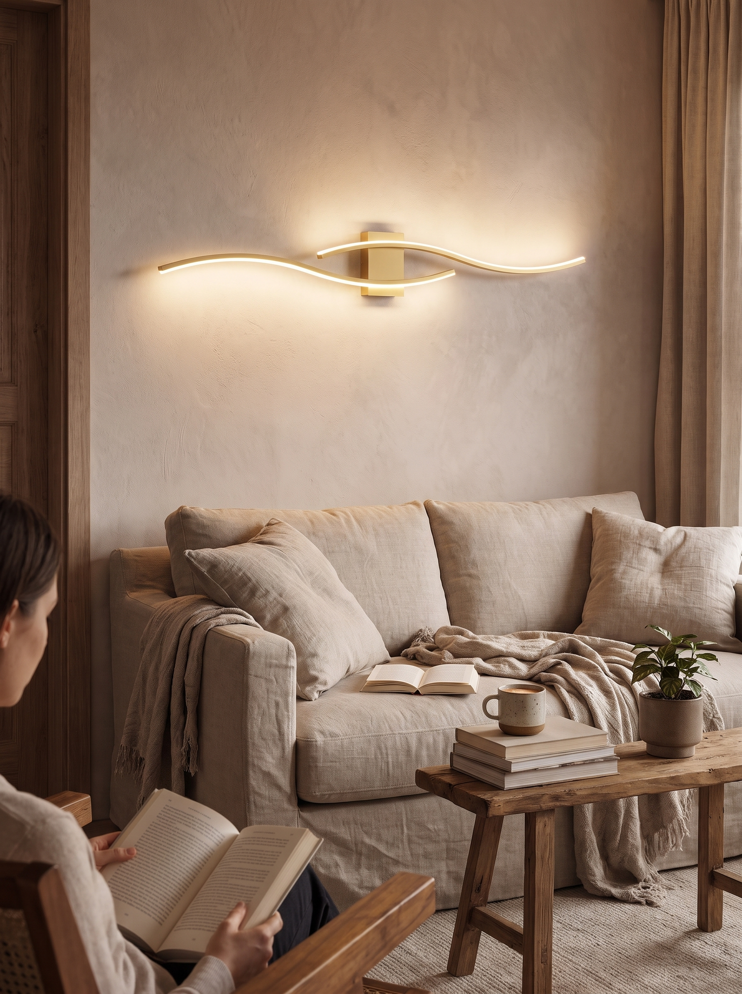 LED Wave Wall Sconce lifestyle image 3