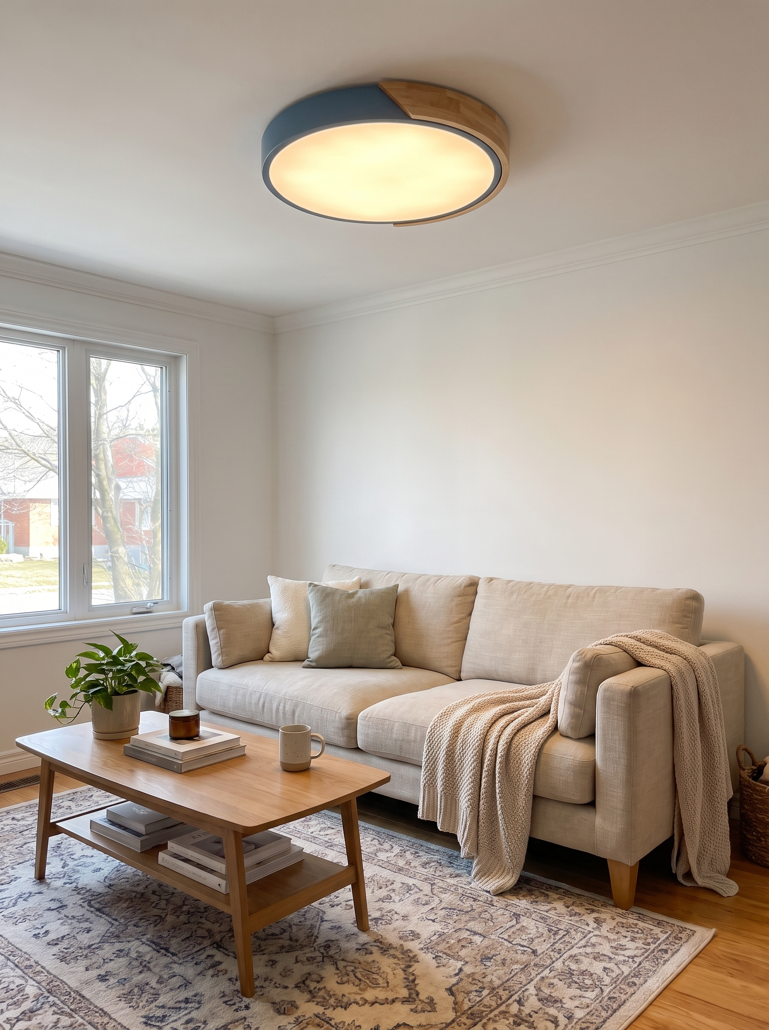 Nordic Wood LED Ceiling Light lifestyle image 2