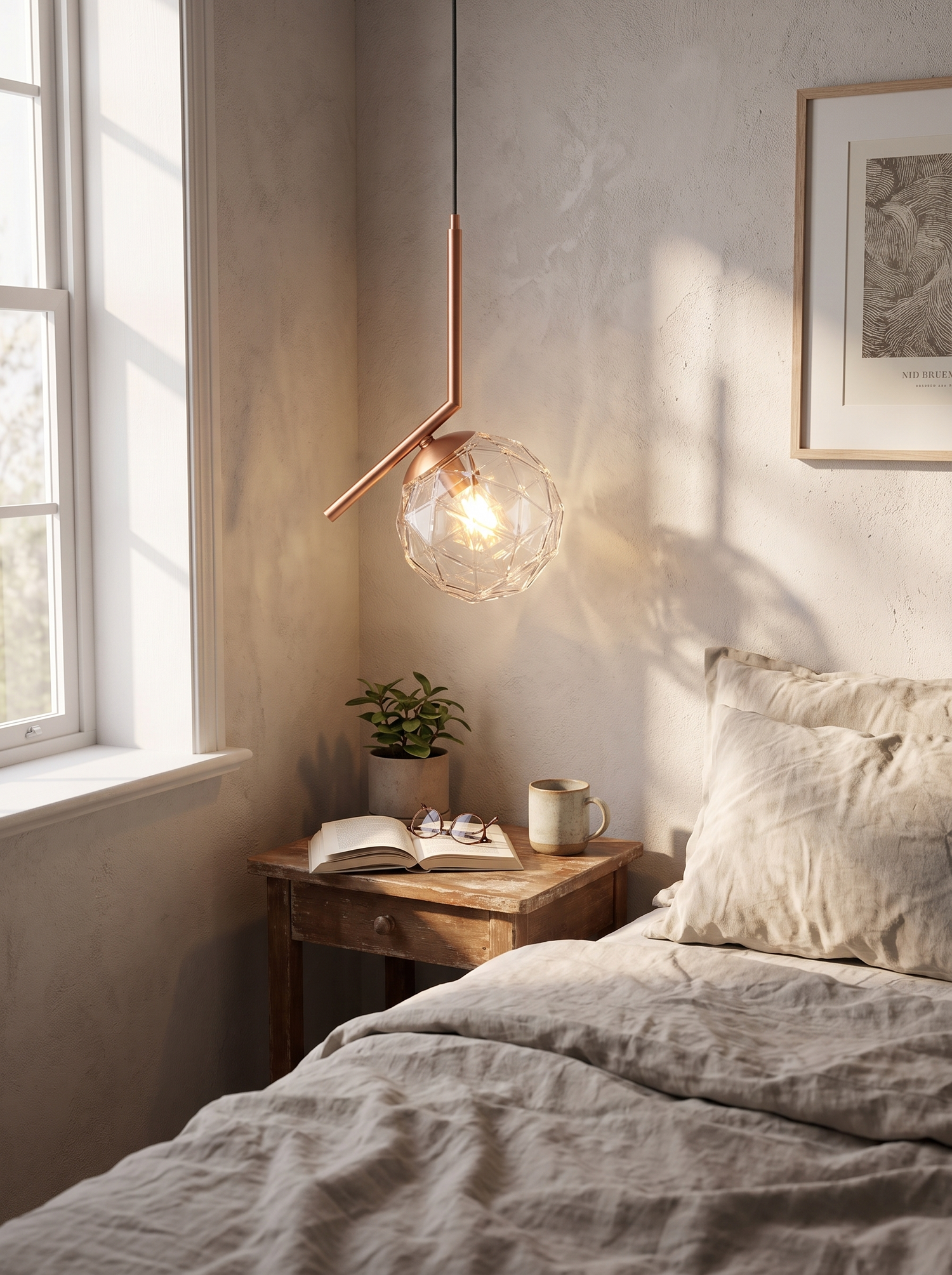 Minimalist Glass Bedroom Pendant lifestyle image 3
