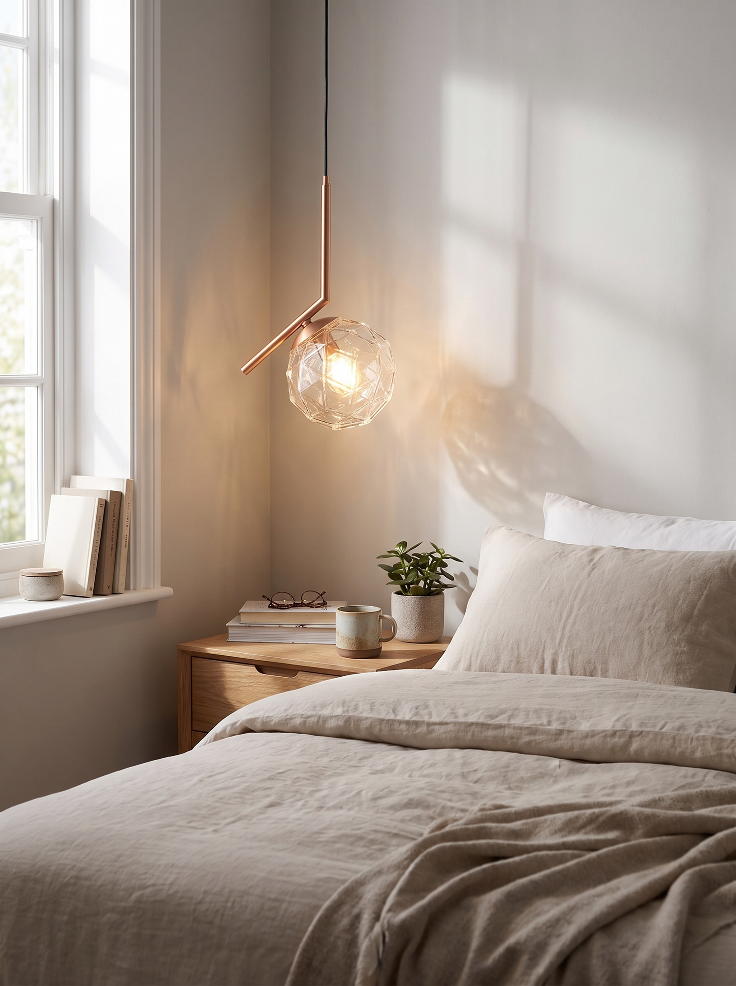 Minimalist Glass Bedroom Pendant lifestyle image 2
