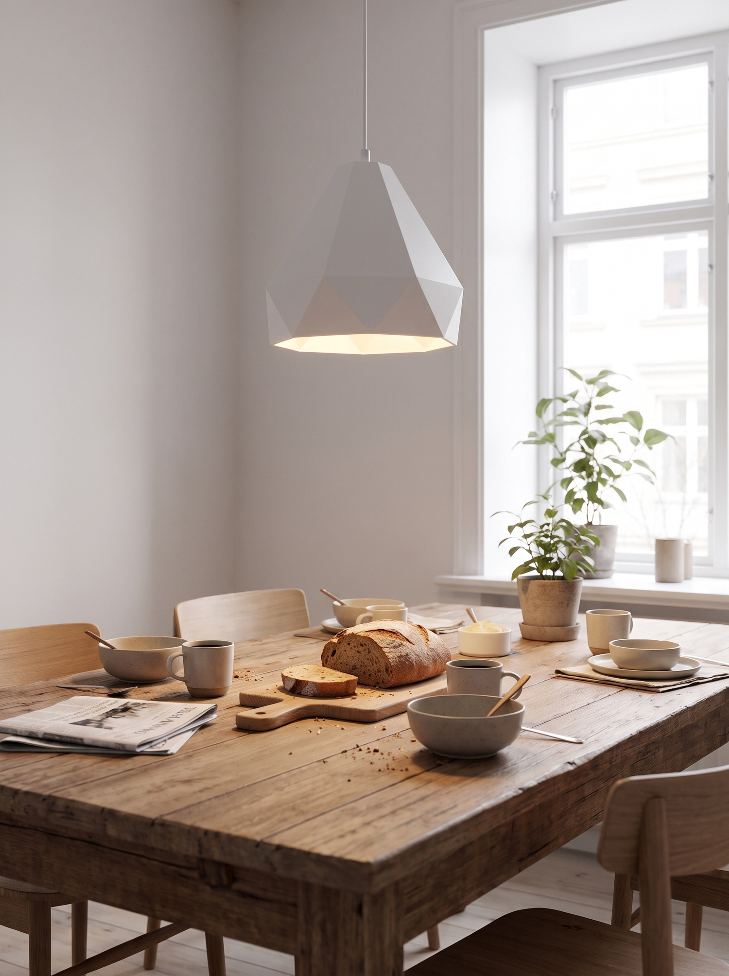 Nordic Geometric LED Pendant lifestyle image 3