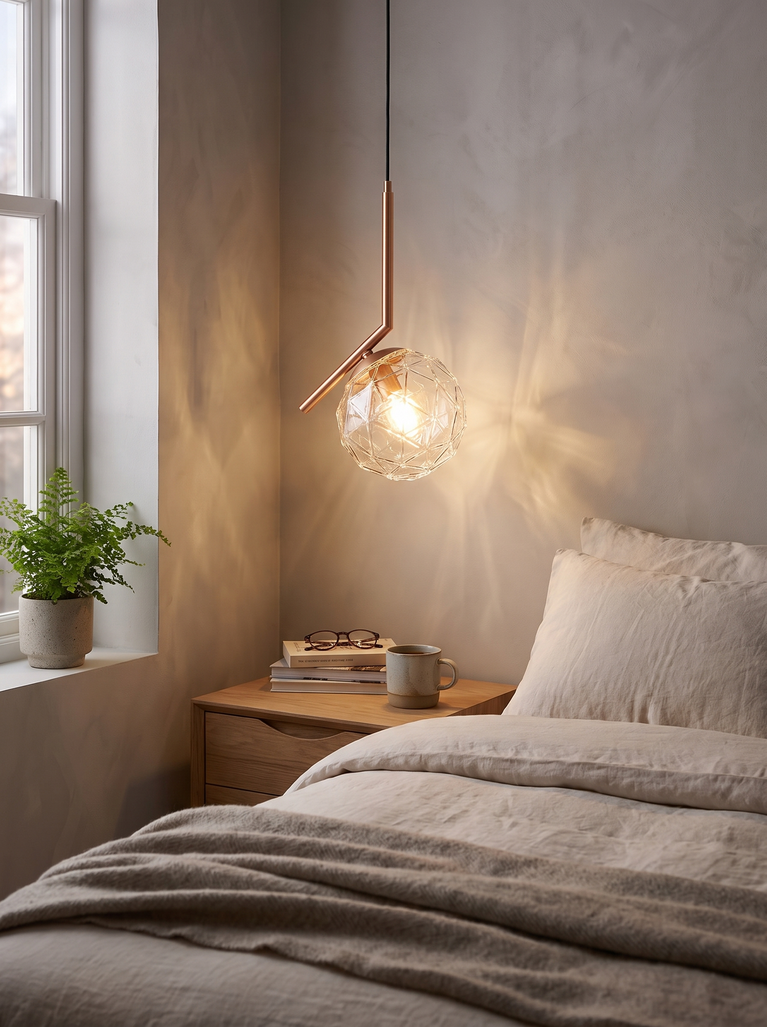 Minimalist Glass Bedroom Pendant lifestyle image 1