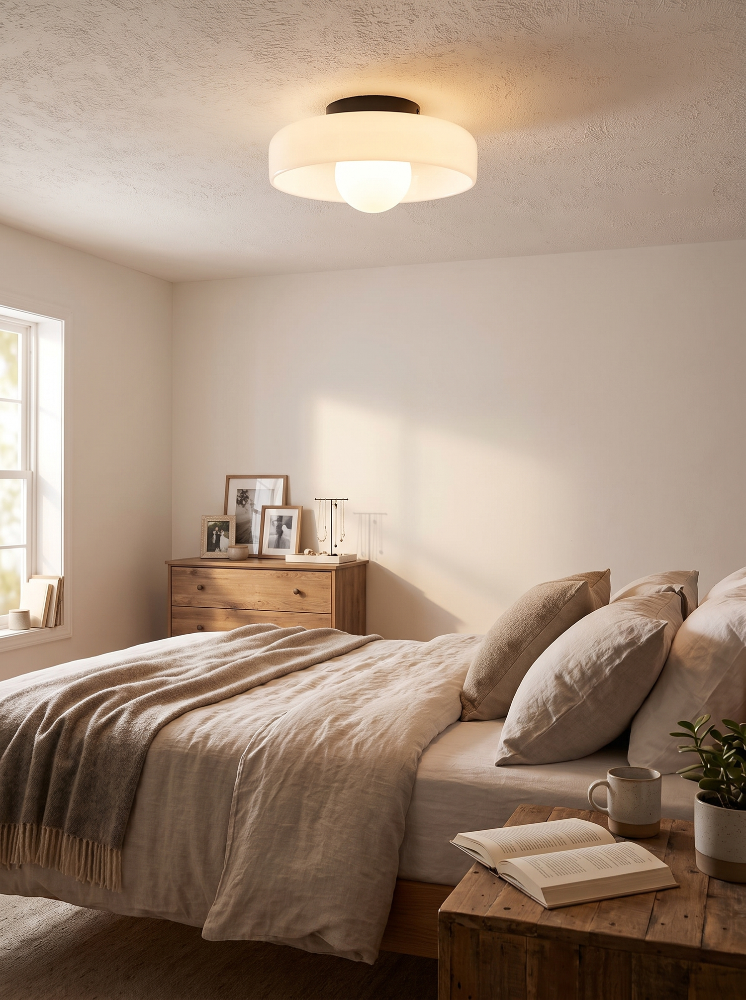Modern Glass Ceiling Light lifestyle image 2