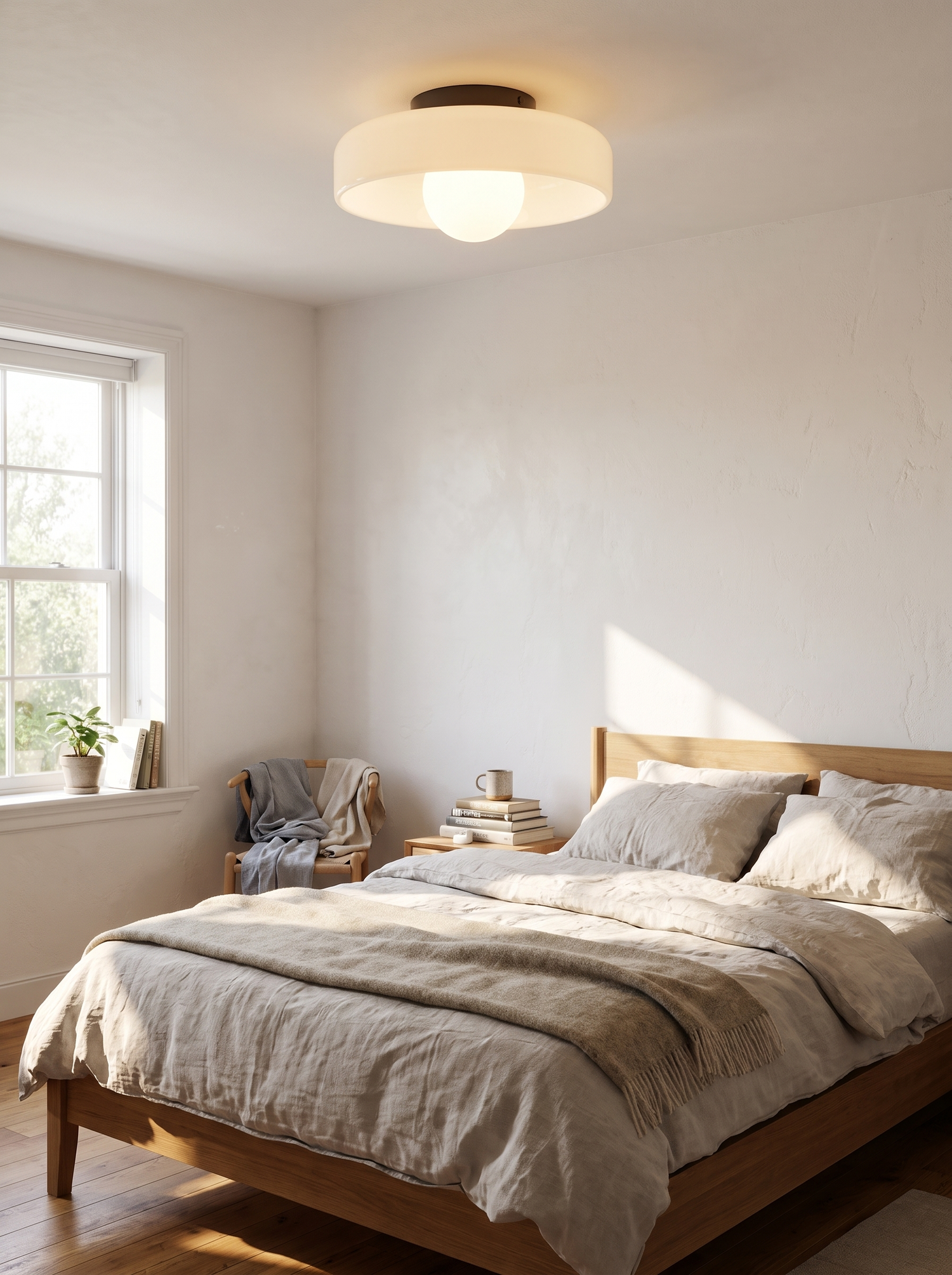 Modern Glass Ceiling Light lifestyle image 1