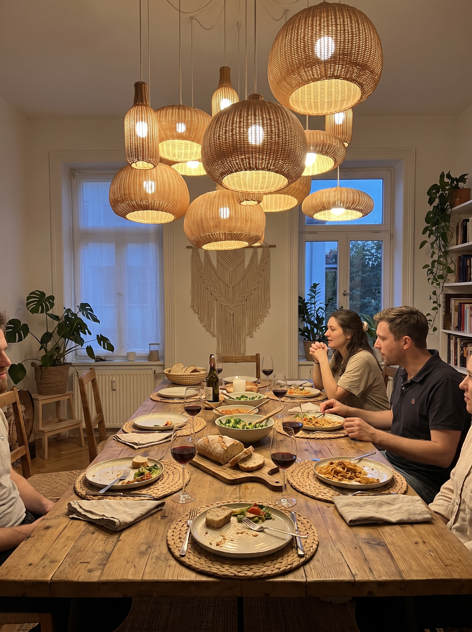 Handwoven Rattan Chandelier lifestyle image 1