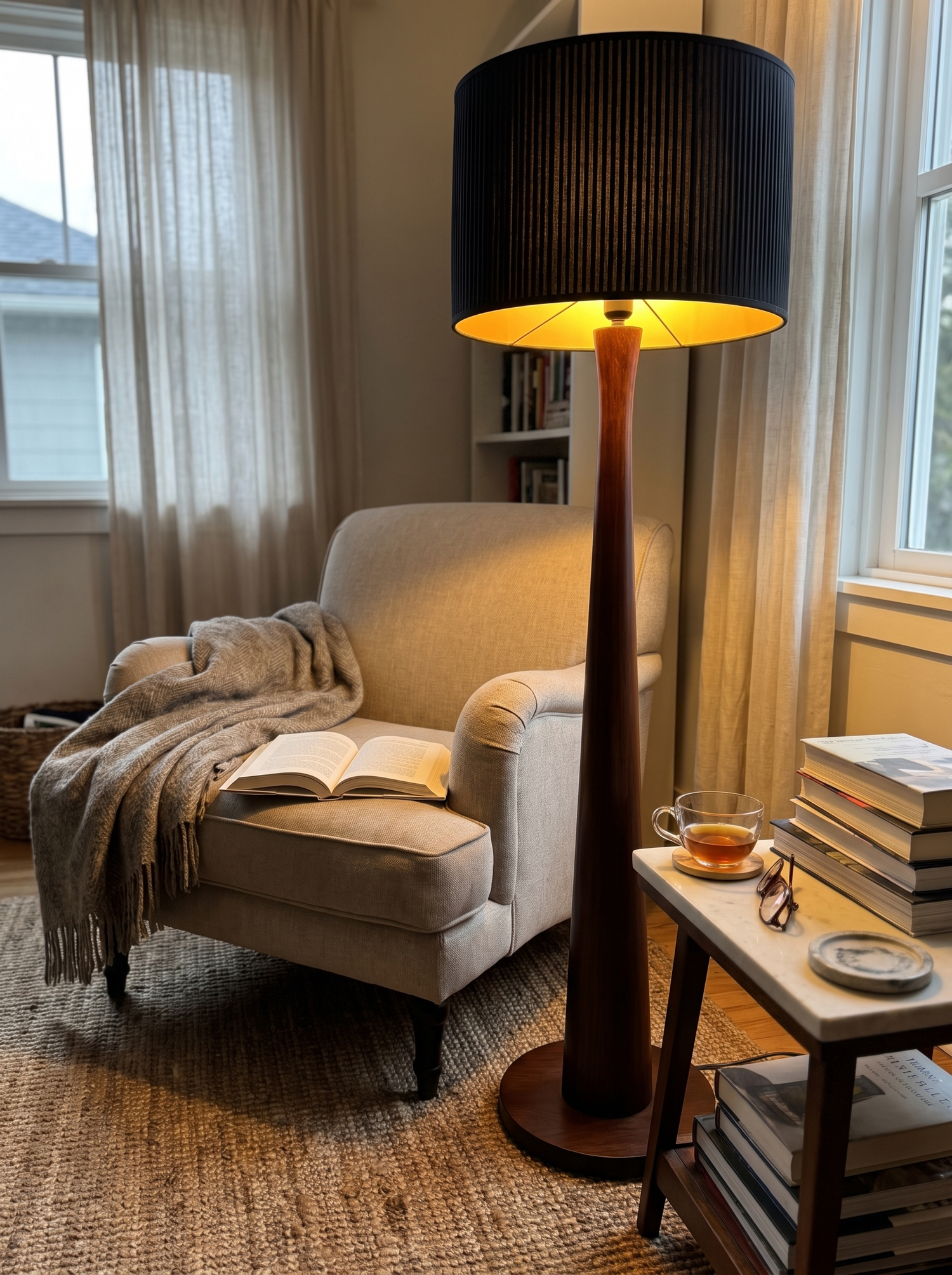 Solid Wood Floor Lamp lifestyle image 2