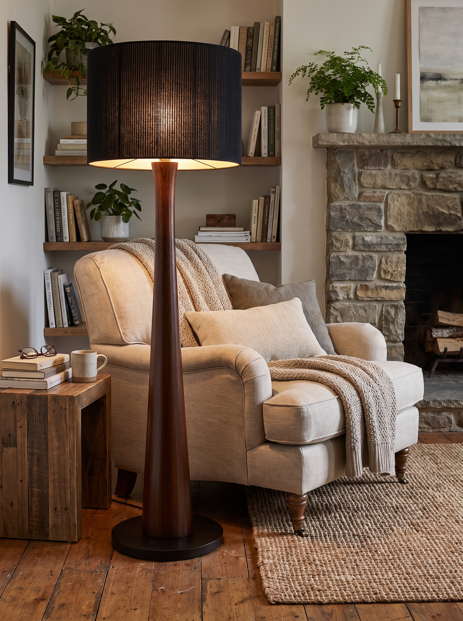 Solid Wood Floor Lamp lifestyle image 1
