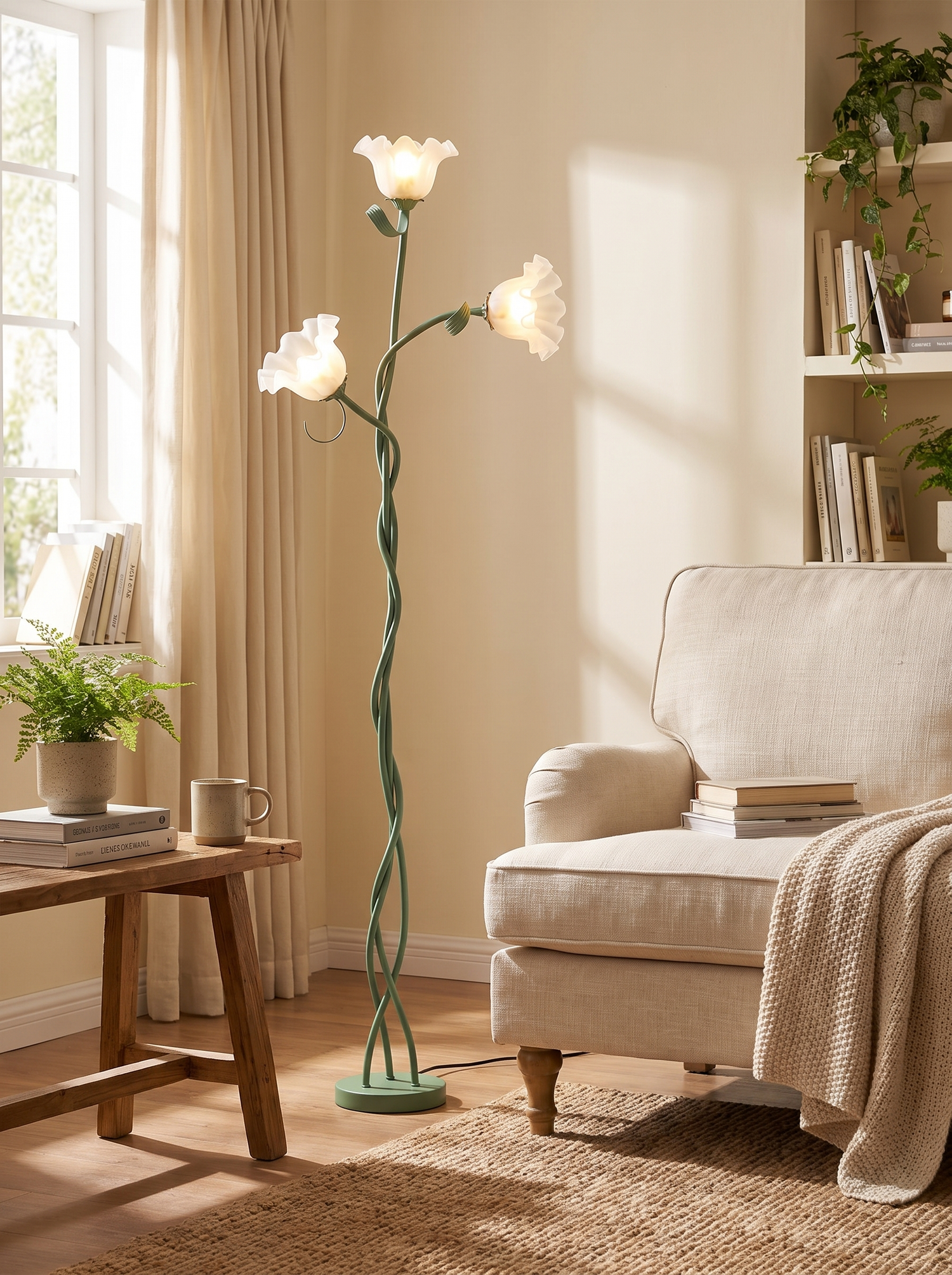 Cream Floor Lamp lifestyle image 1