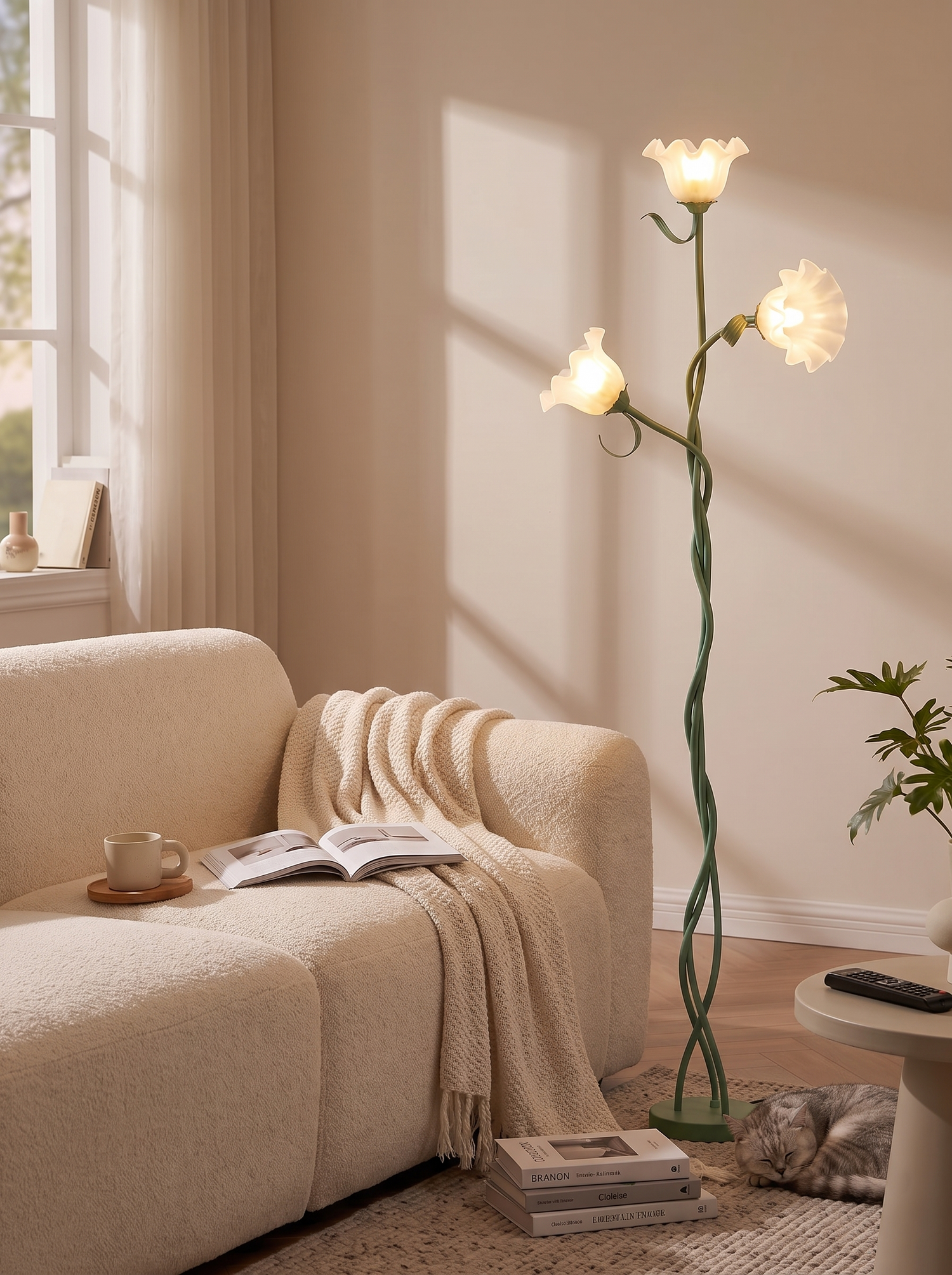 Cream Floor Lamp lifestyle image 3