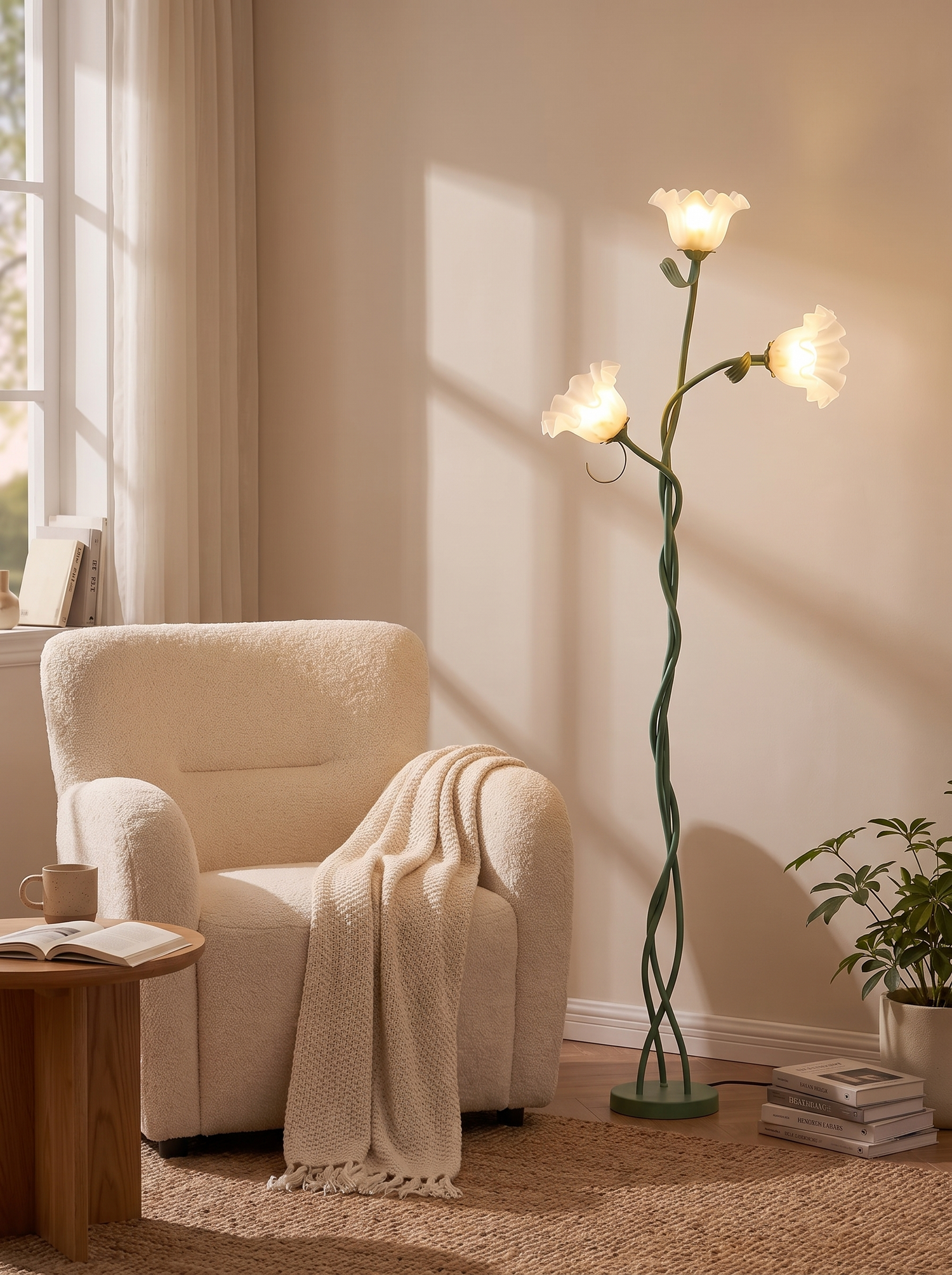 Cream Floor Lamp lifestyle image 2