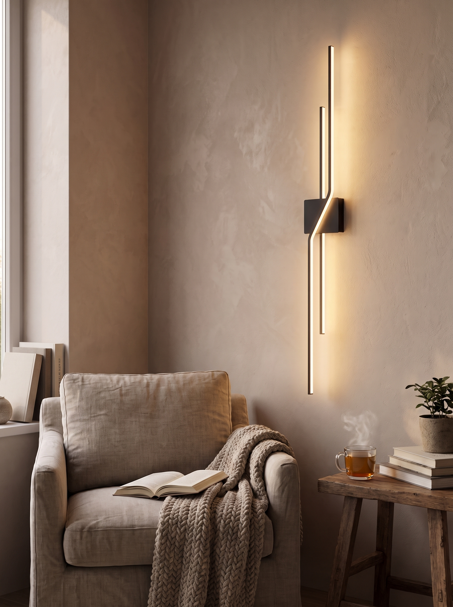 Linear LED Wall Sconce lifestyle image 1