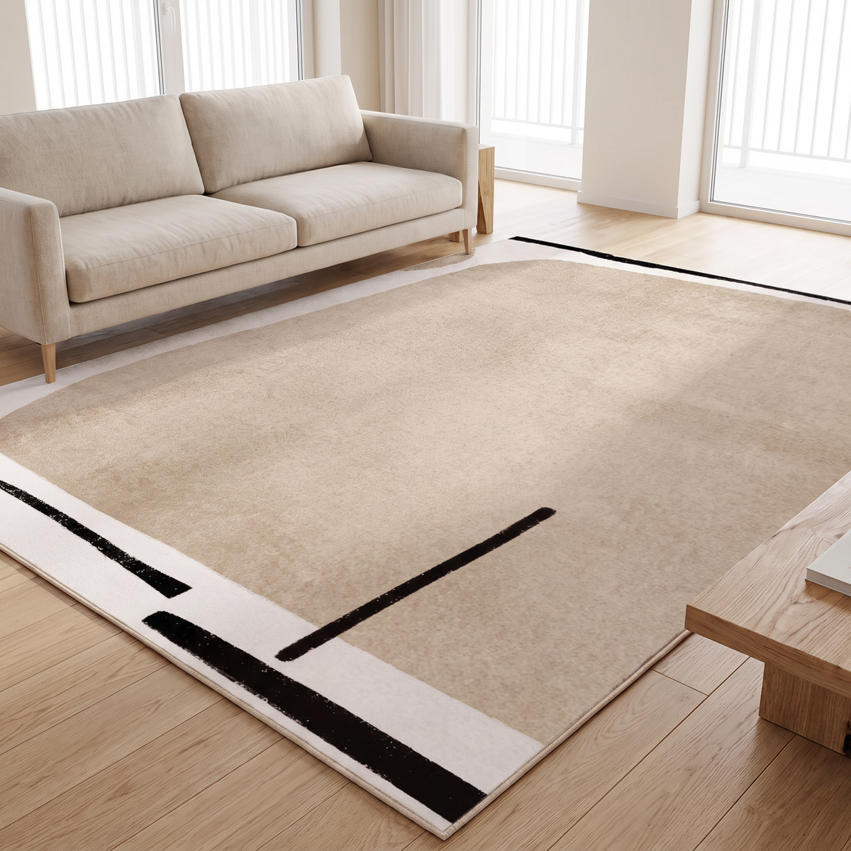 Agarwood rug in a living room