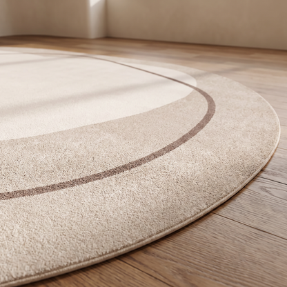 Printed area rug pile and print detail