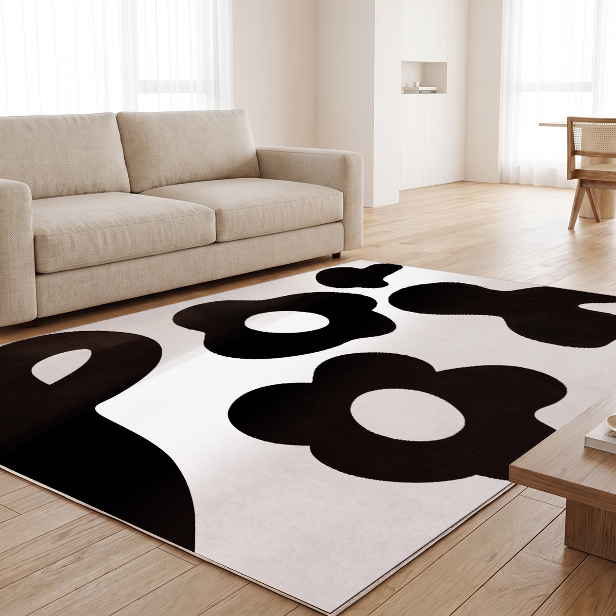Night Walk rug in a living room