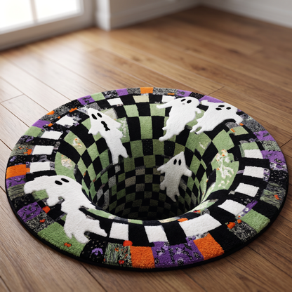 Printed rug print and pile detail