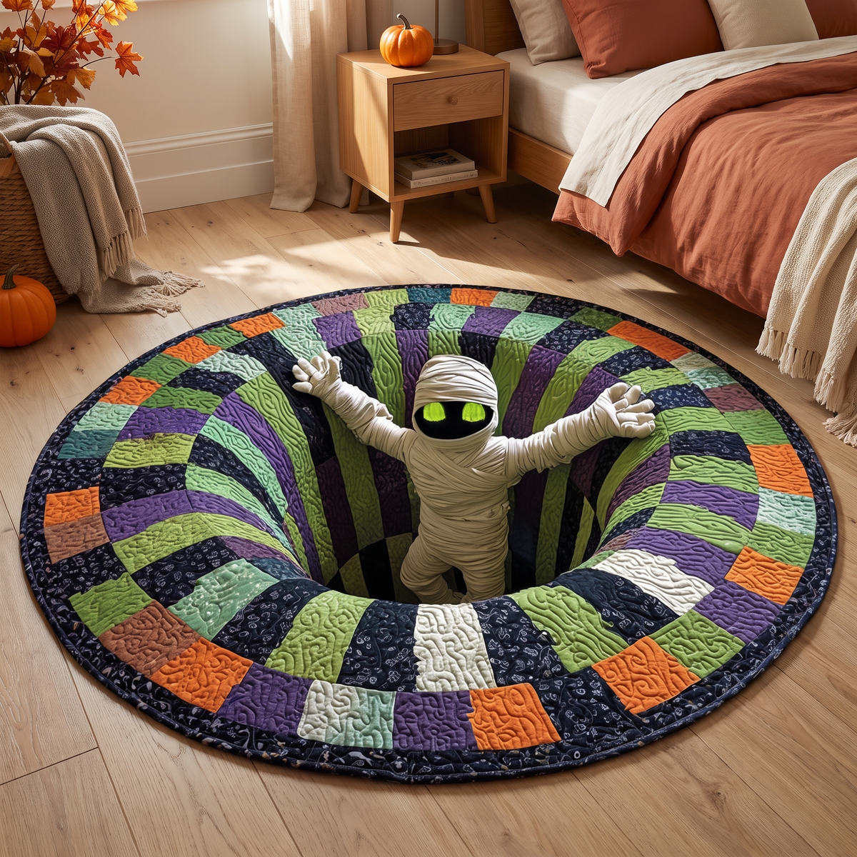 Printed bedside rug - design 2