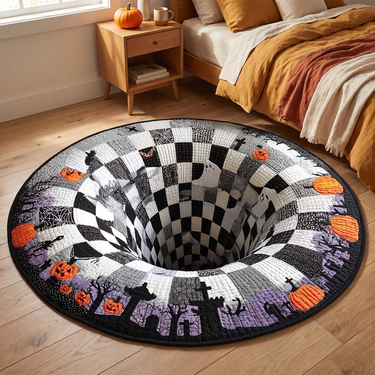 Printed bedside rug - design 3