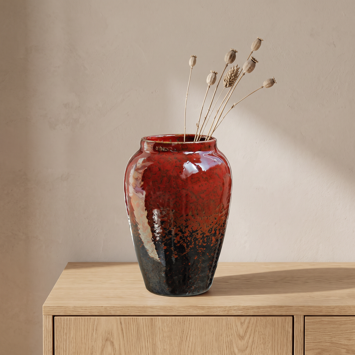 Glazed ceramic vase - Rosy