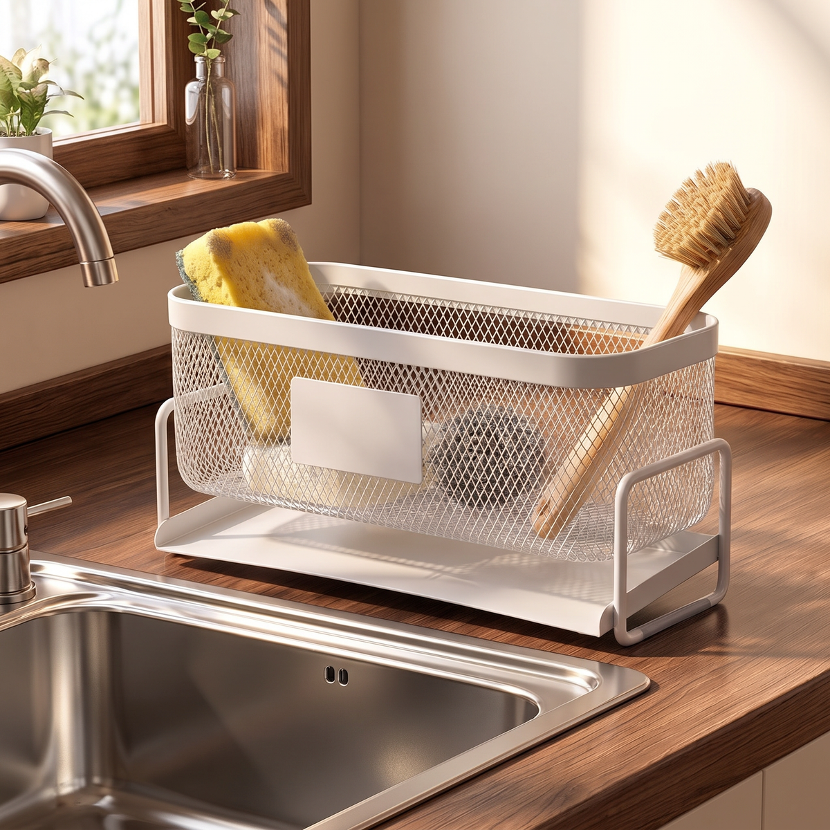 White sink organiser