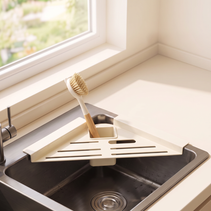Cup-style corner caddy in cream white