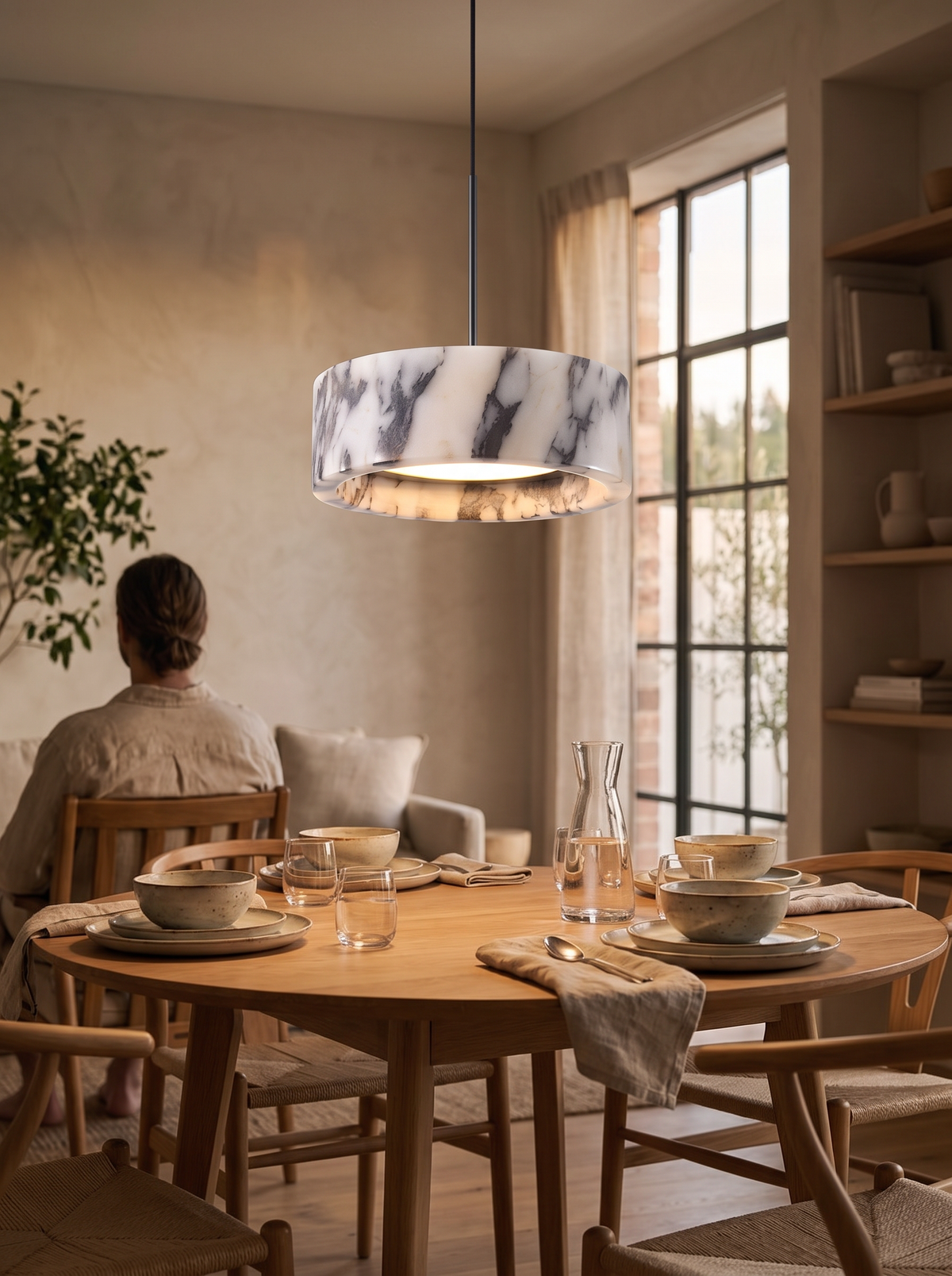 Marble Pendant Dining Light lifestyle 1