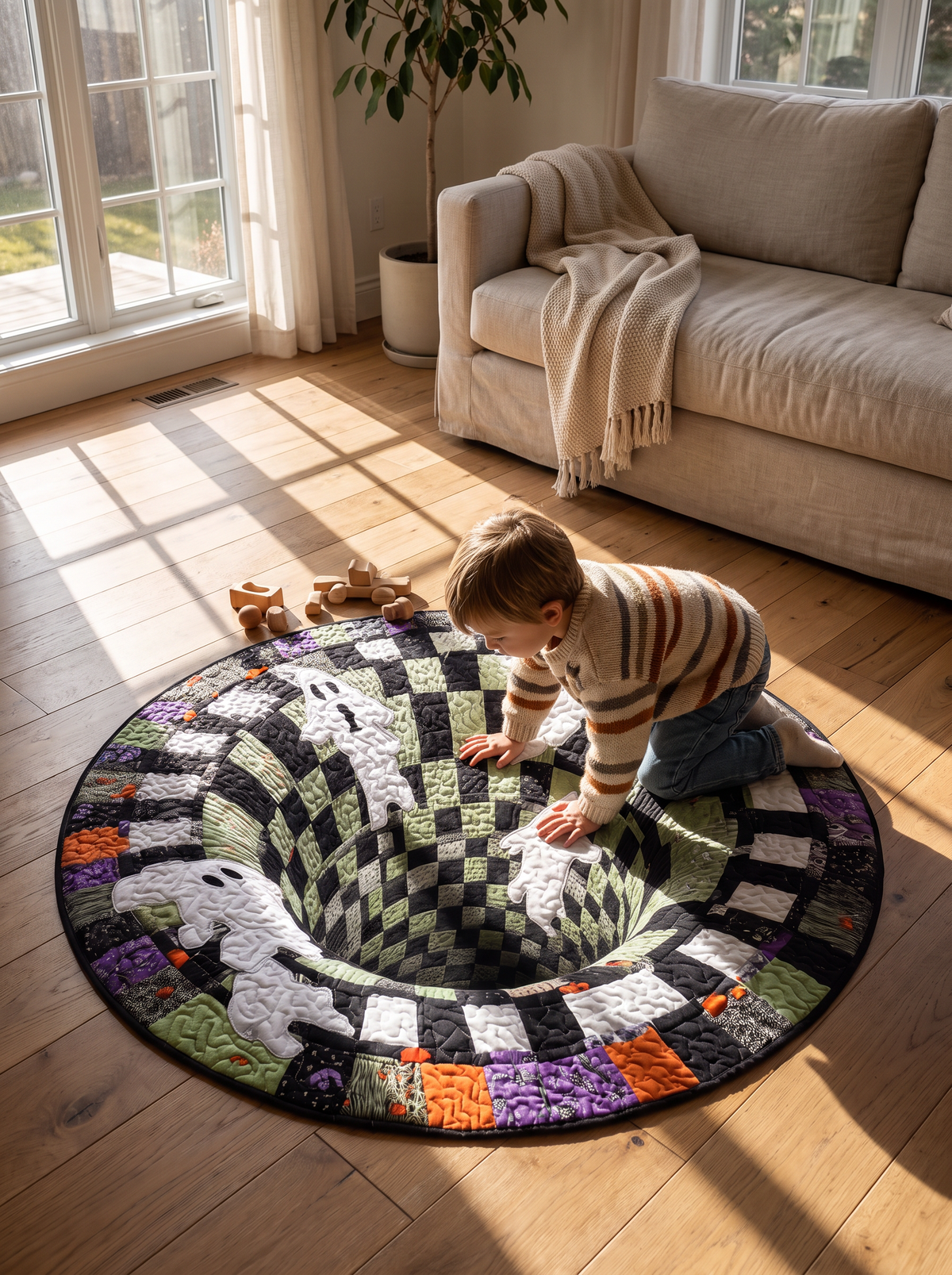 Halloween 3D Bedside Rug lifestyle 1