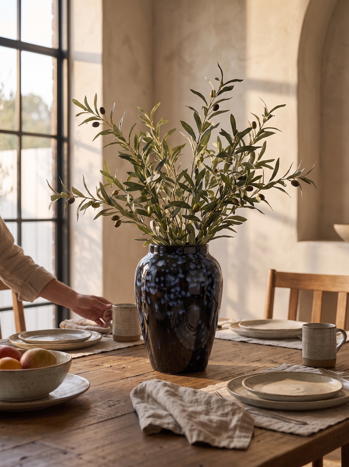 Handmade Kiln-Glazed Ceramic Vase lifestyle 1