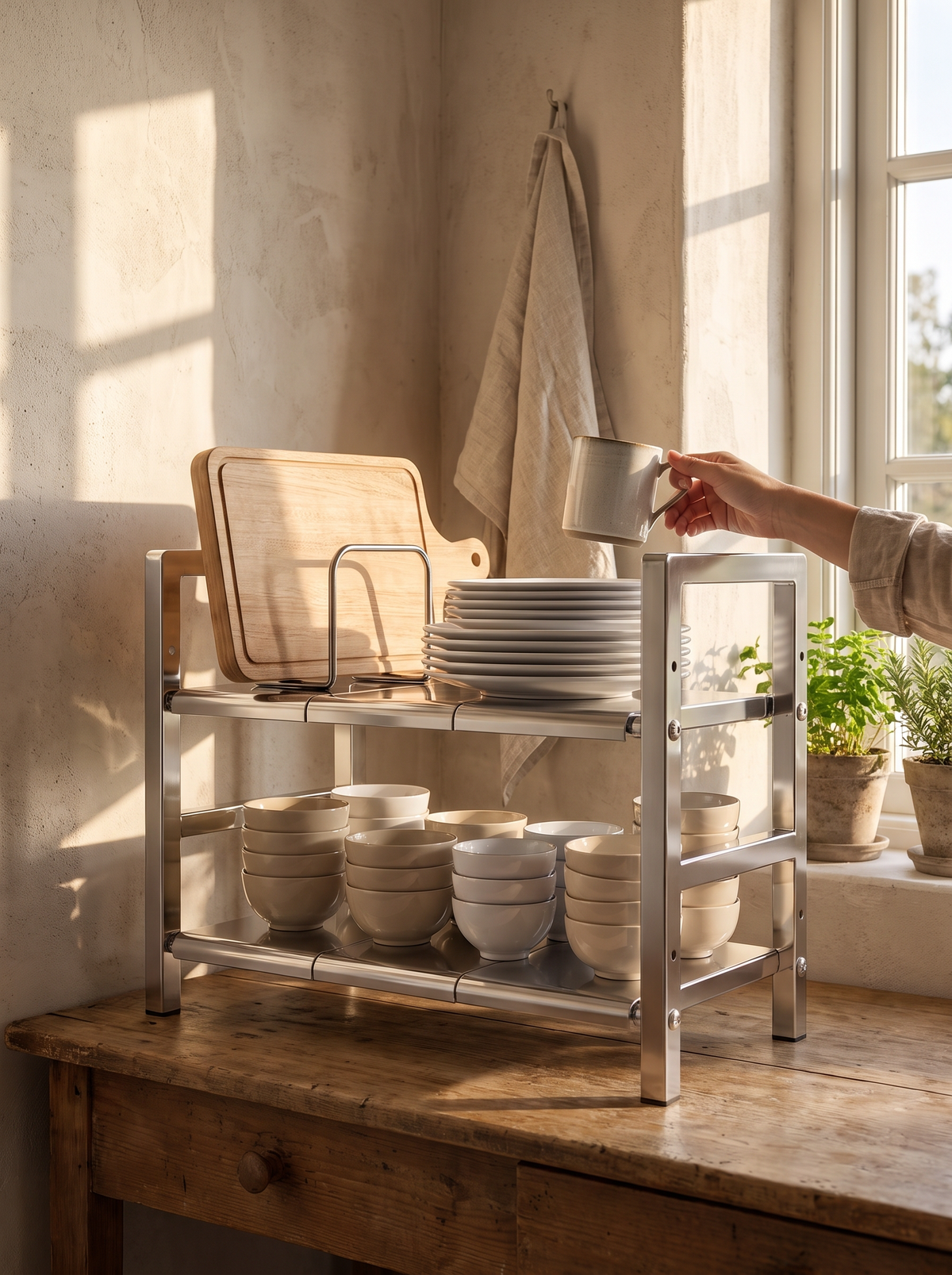 Adjustable Kitchen Storage Rack lifestyle 3