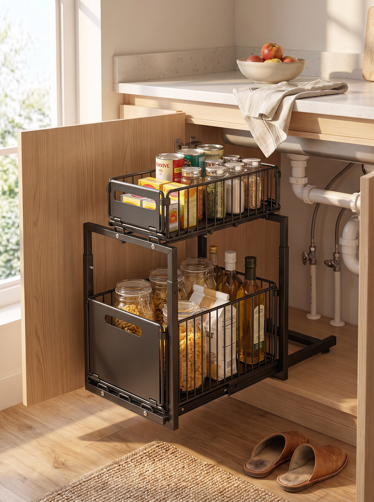 Pull-Out Under Sink Storage Rack lifestyle 2