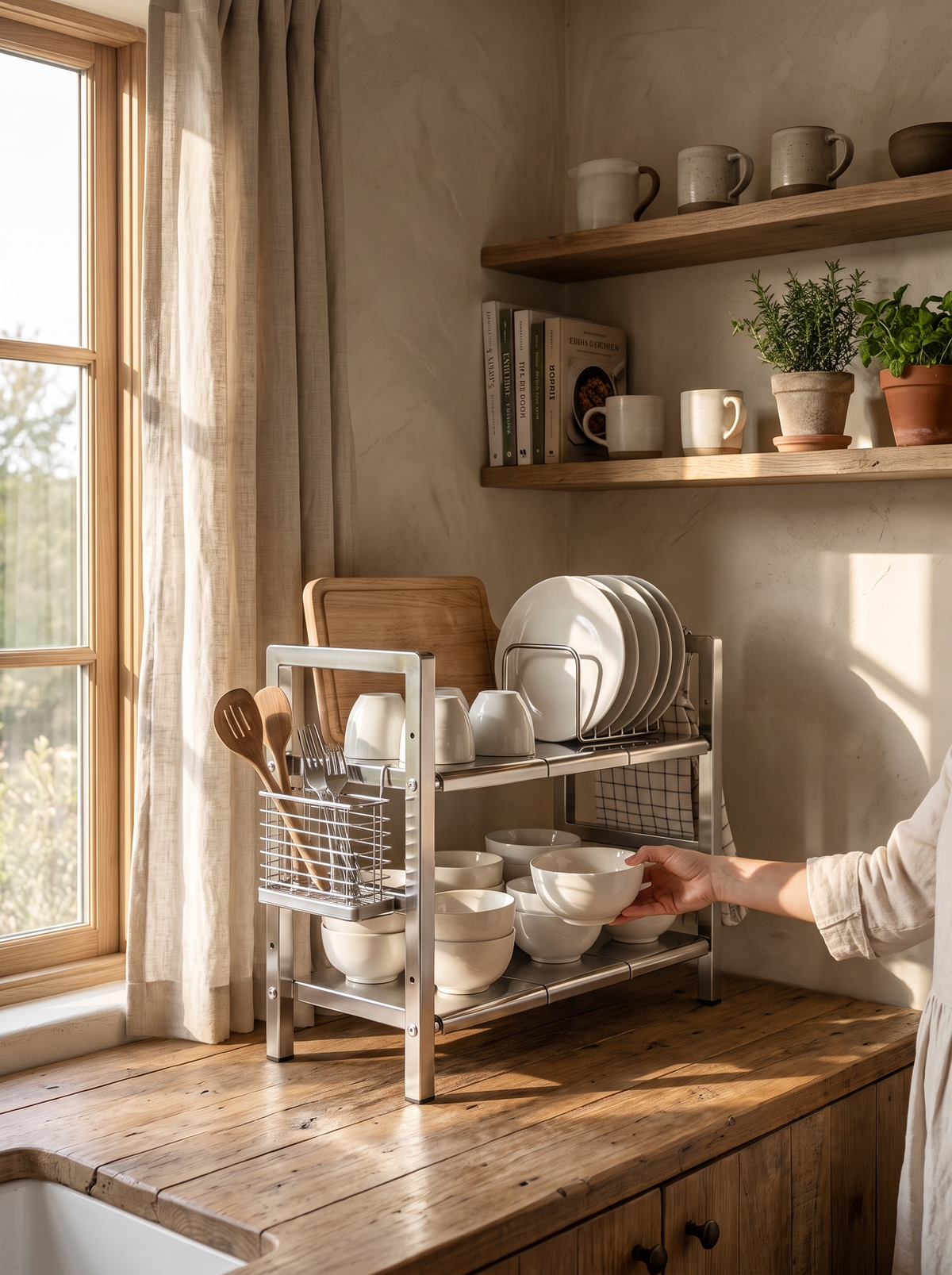 Adjustable Kitchen Storage Rack lifestyle 2