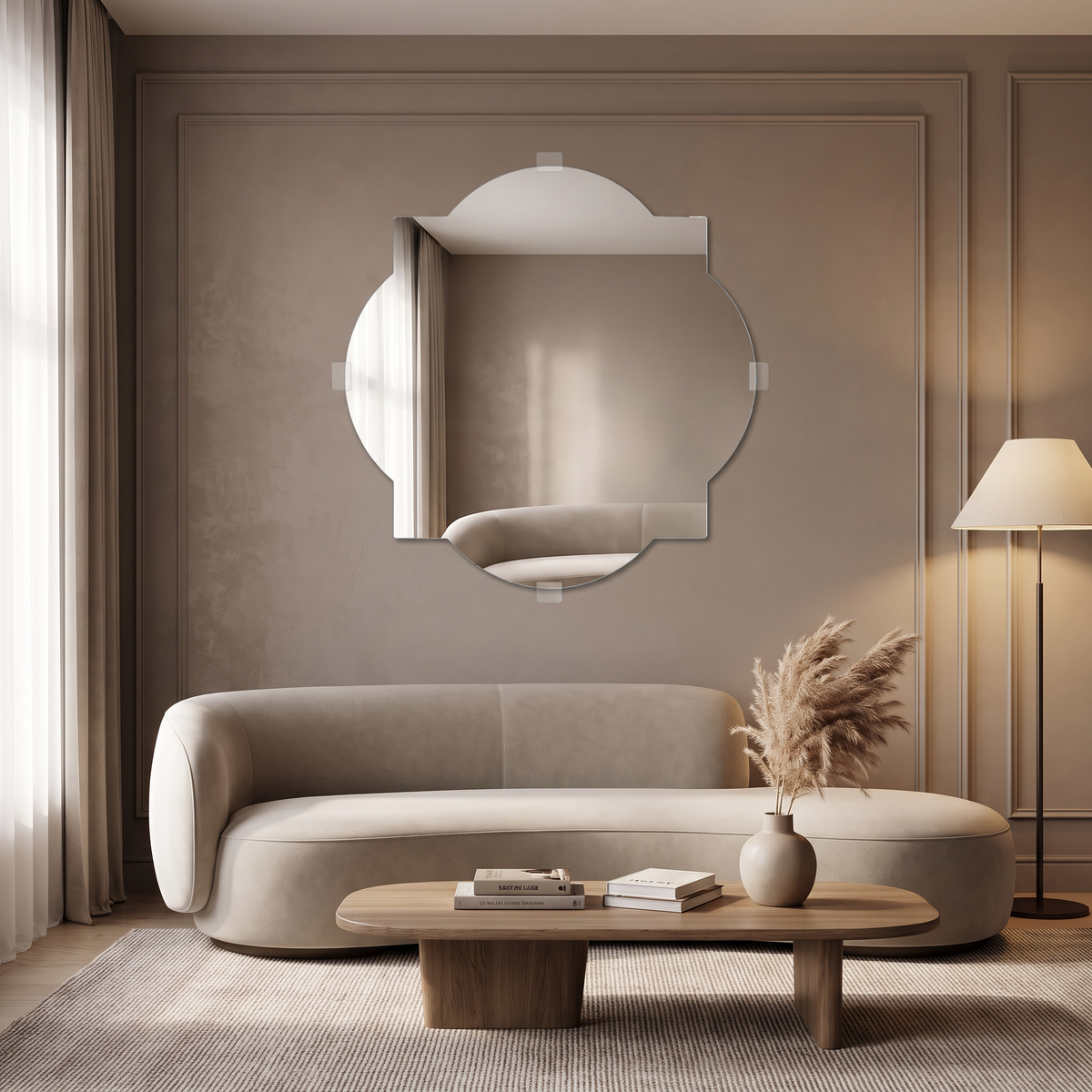LuxAura Lightweight Acrylic Wall Mirror – 5 Shapes & Sizes