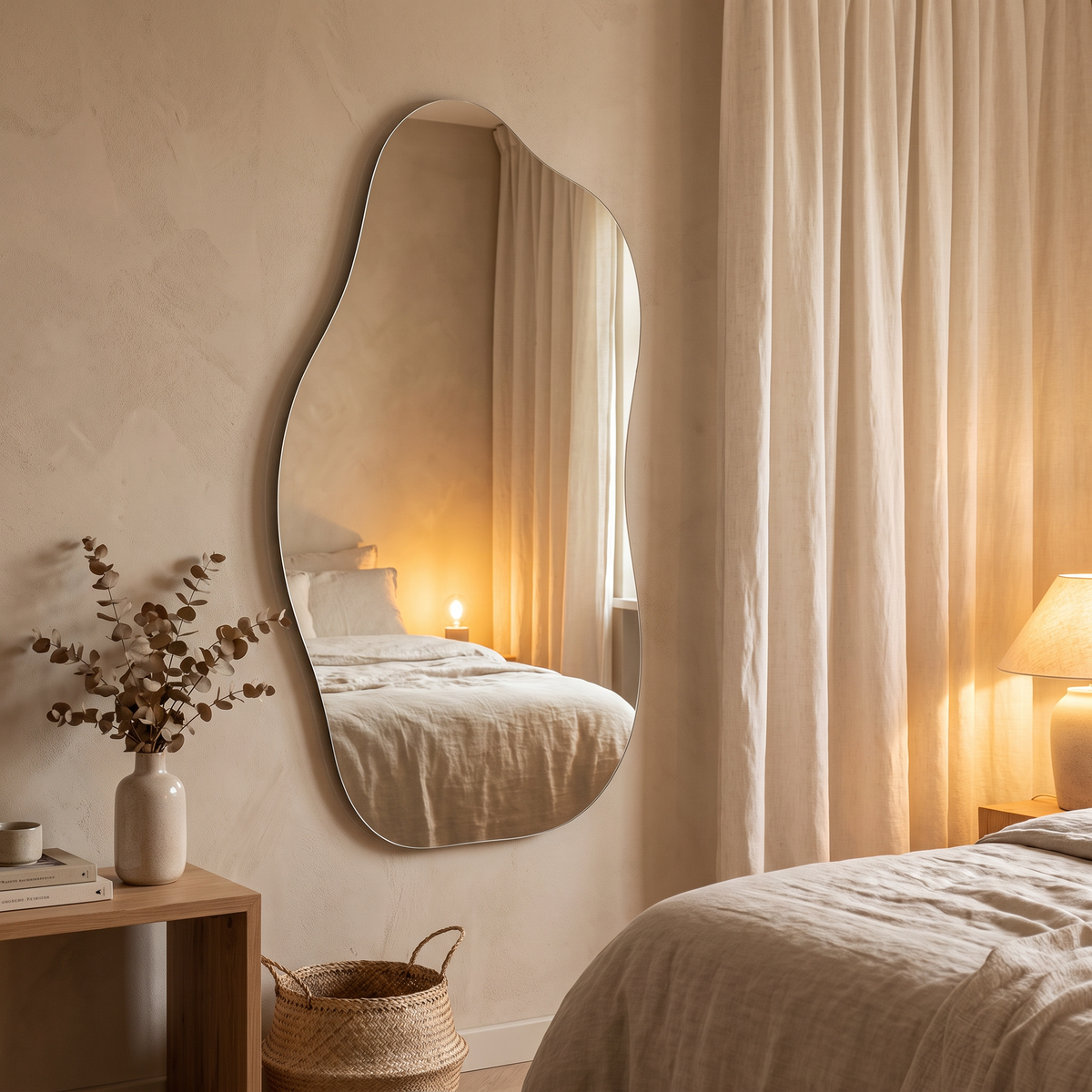 LuxAura Lightweight Acrylic Wall Mirror – 5 Shapes & Sizes