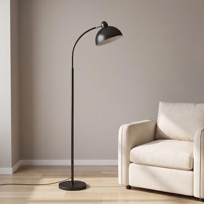 Scandinavian arc floor lamp - Black Style A
