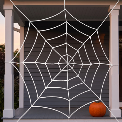 Round spider web - White