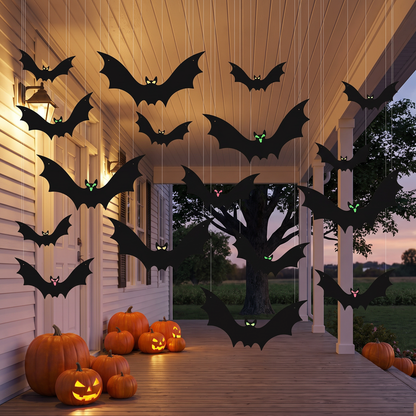 Hanging bats on a front porch