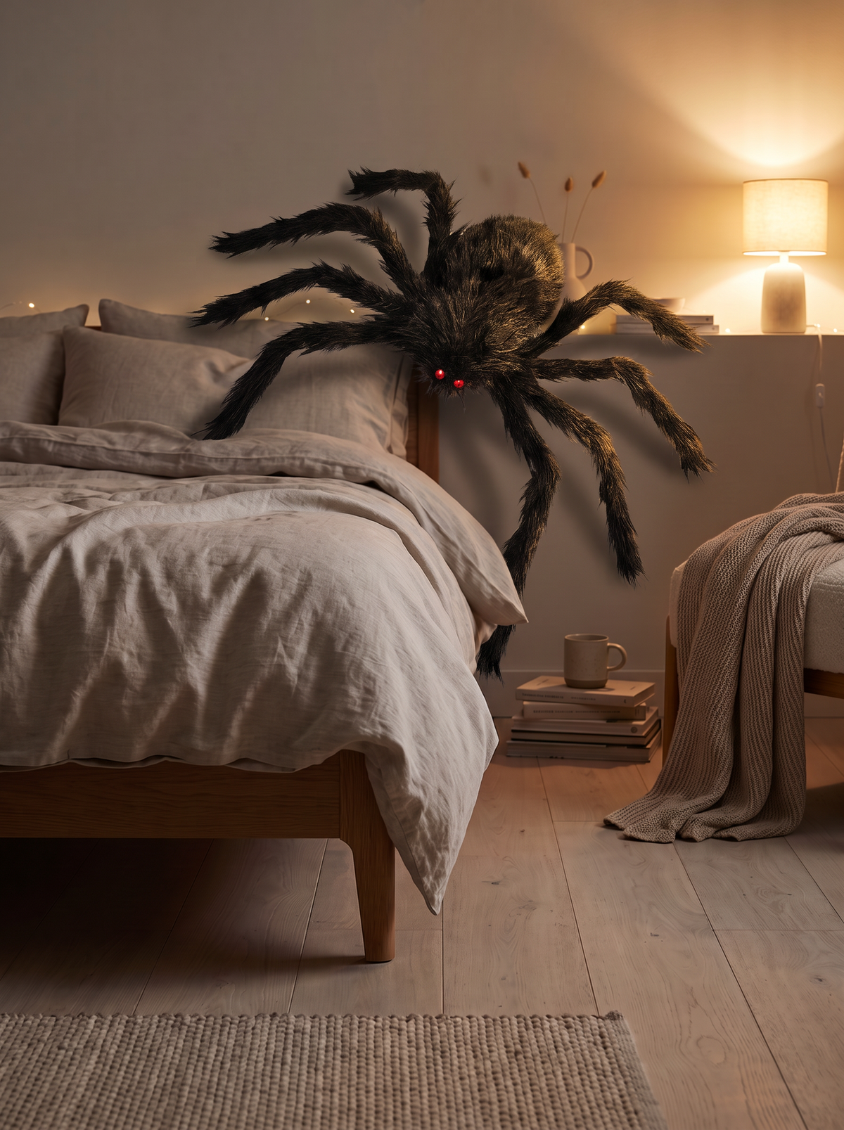 Giant plush spider lifestyle, Velvety Up Close