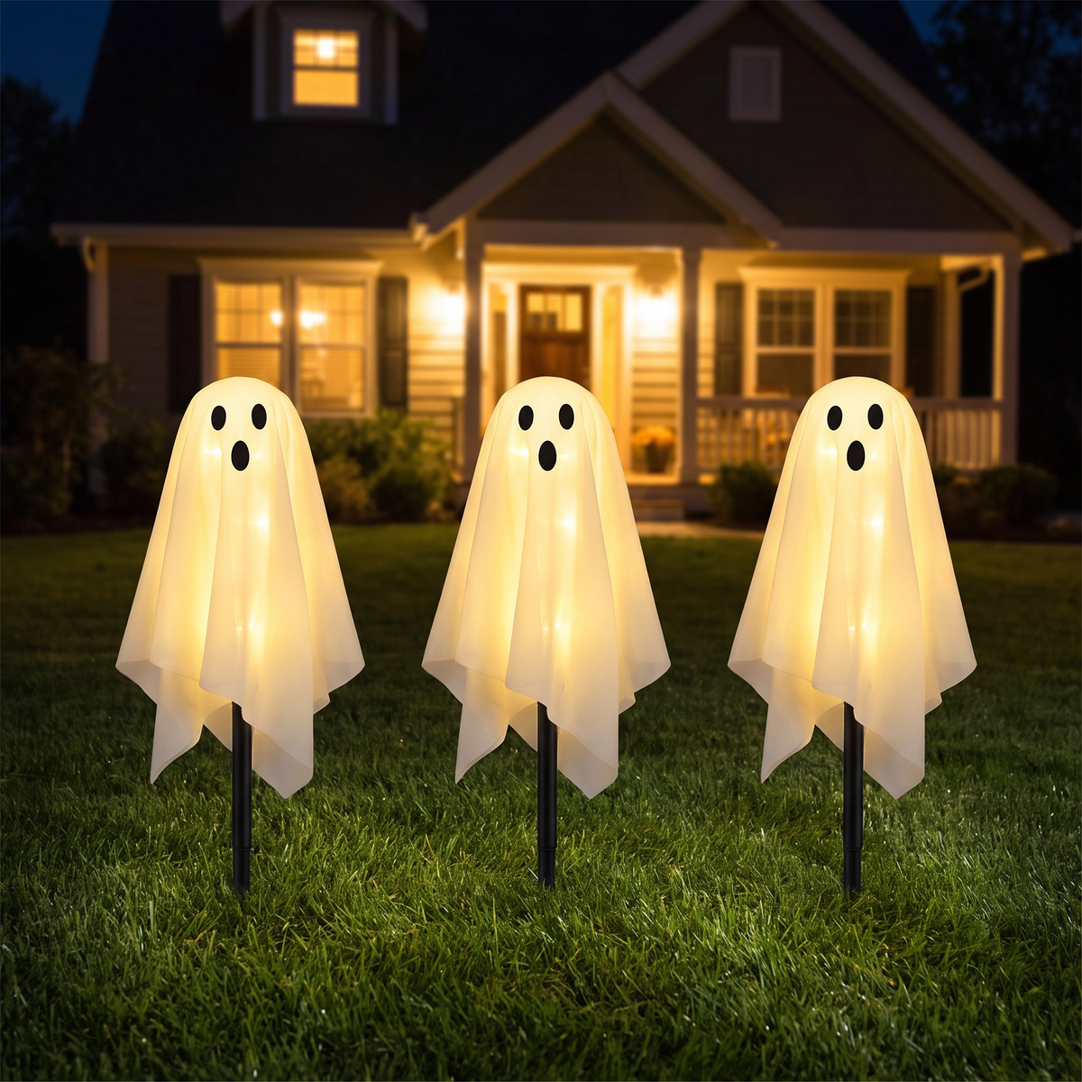 Warm version: solar ghost lights glowing warm yellow